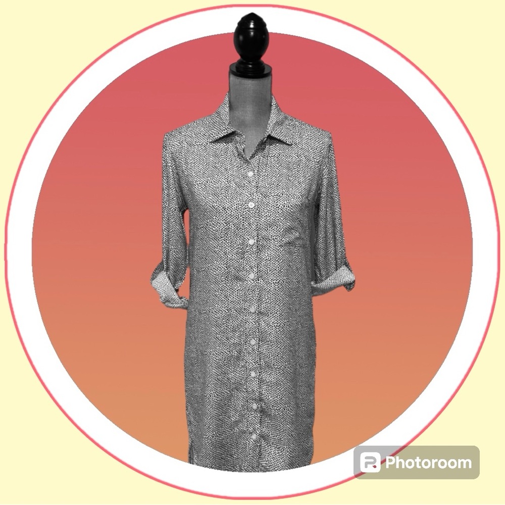 SHIFTS Speckled Shirt Dress